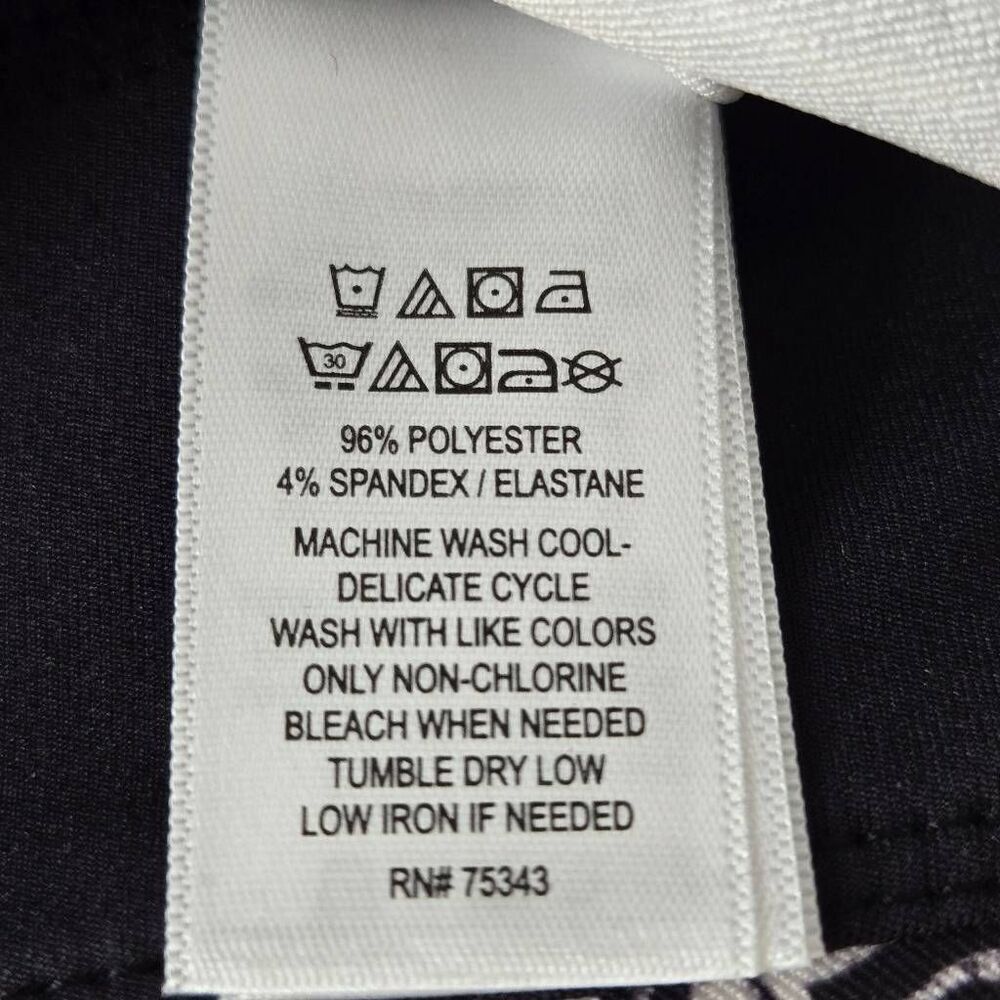 Tommy Bahama Everyday Active Womens Print Stretch Pants Black White Size Small - Picture 9 of 10